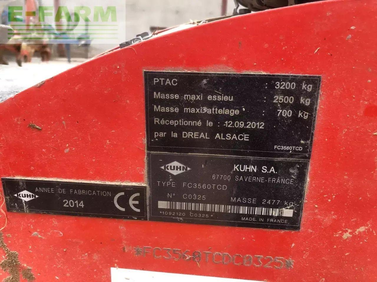Mähwerk типа Kuhn fc3560 tcd, Gebrauchtmaschine в CHAUVONCOURT (Фотография 7)