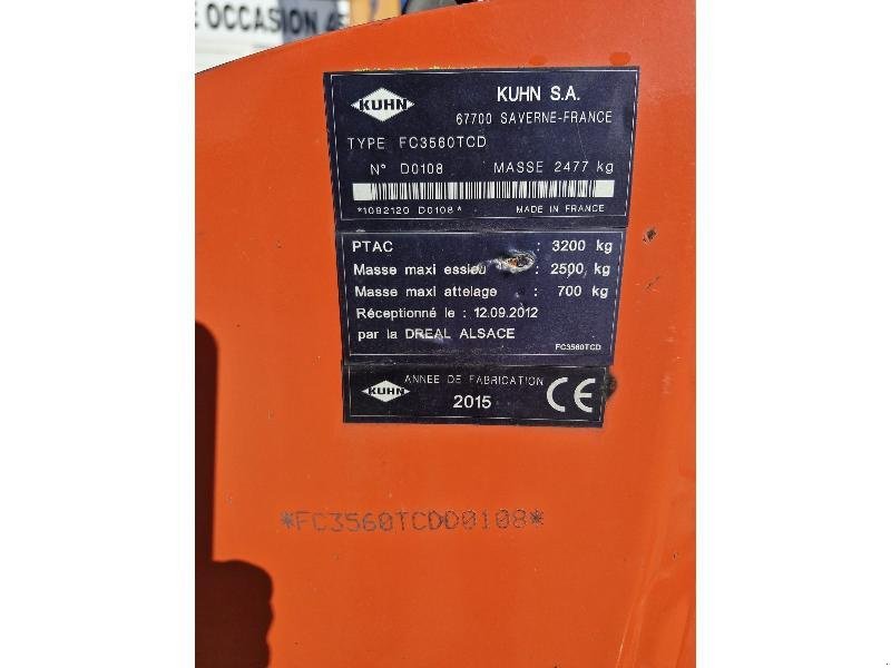 Mähwerk typu Kuhn FC3560TCD, Gebrauchtmaschine v BRAY en Val (Obrázek 8)