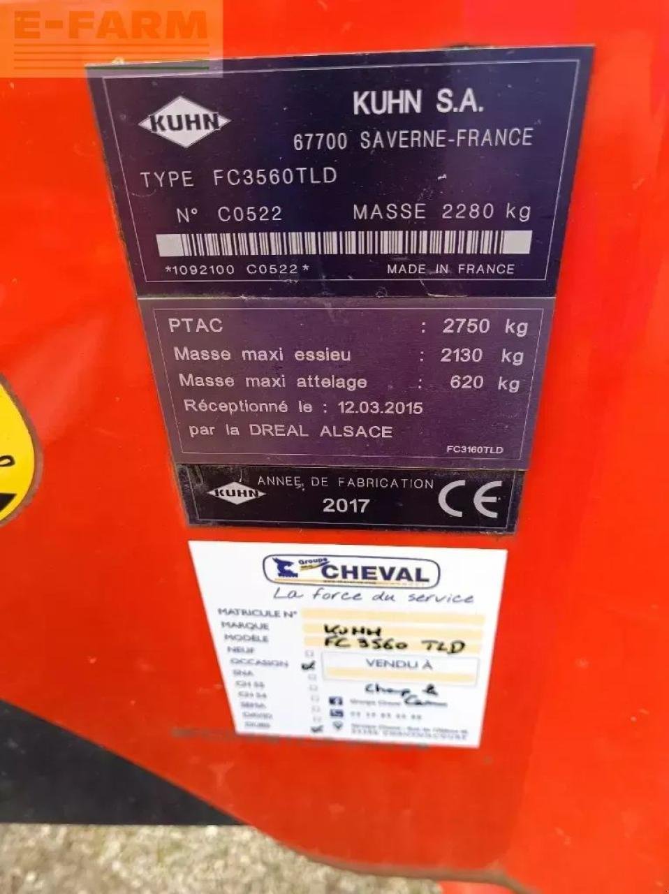 Mähwerk of the type Kuhn fc3560tld, Gebrauchtmaschine in CHAUVONCOURT (Picture 5)