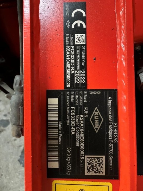Mähwerk типа Kuhn FC9330D RA skårlægger, Gebrauchtmaschine в Viborg (Фотография 10)