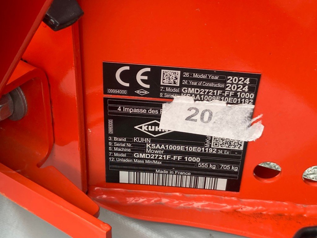 Mähwerk of the type Kuhn Front-Scheibenmäher GMD 2721F-FF, Neumaschine in Landquart (Picture 5)