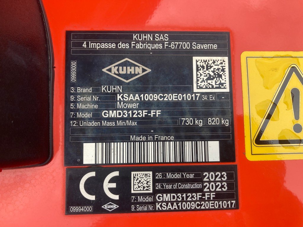 Mähwerk a típus Kuhn Frontscheibenmäher Kuhn GMD 3123F-FF, Neumaschine ekkor: Landquart (Kép 5)