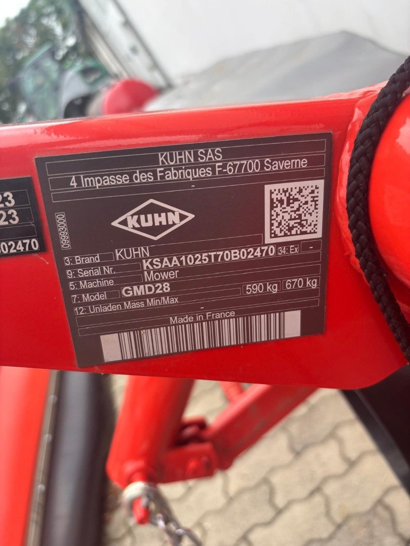 Mähwerk des Typs Kuhn GMD 28, Neumaschine in Plau am See / OT Klebe (Bild 3)