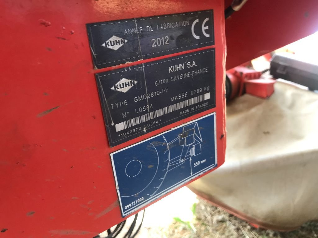 Mähwerk of the type Kuhn GMD 2810, Gebrauchtmaschine in ST MARTIN EN HAUT (Picture 5)