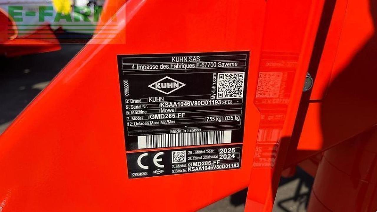 Mähwerk типа Kuhn gmd 285 280 ff, Gebrauchtmaschine в ANRODE / OT LENGEFELD (Фотография 6)