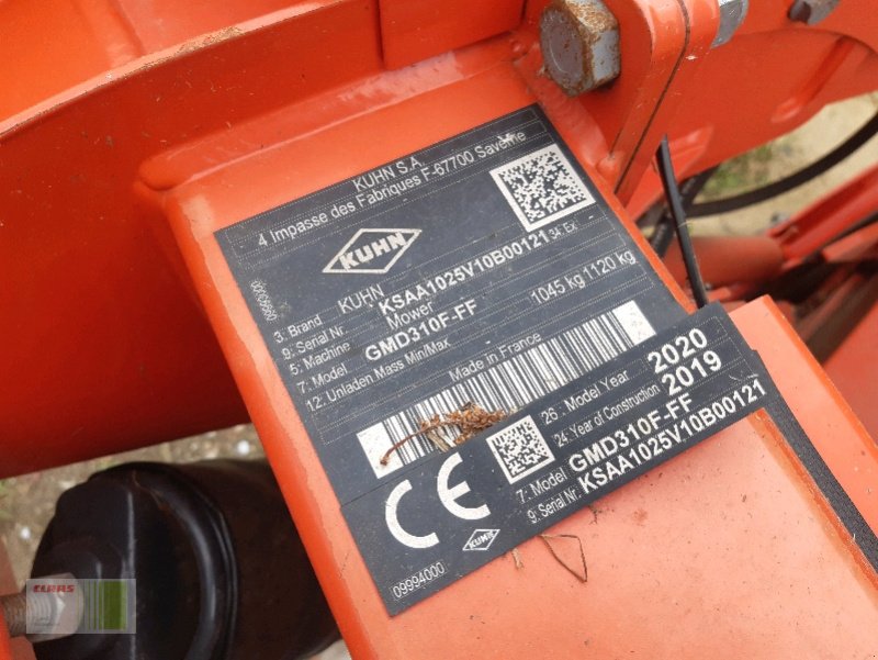 Mähwerk typu Kuhn GMD 310 F, Gebrauchtmaschine w Schenefeld (Zdjęcie 2)