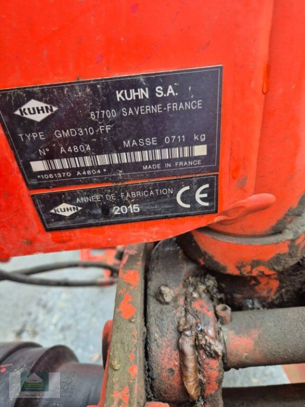 Mähwerk типа Kuhn GMD 310 FF, Gebrauchtmaschine в Klagenfurt (Фотография 2)