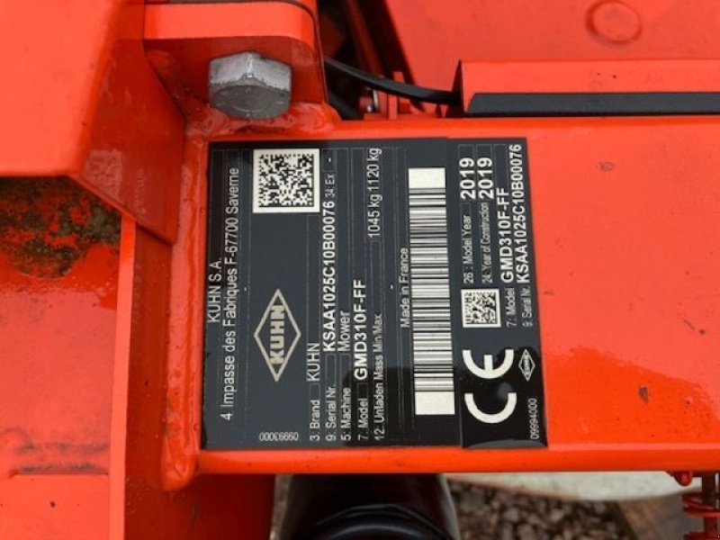 Mähwerk del tipo Kuhn gmd 310f, Gebrauchtmaschine In UZEMAIN (Immagine 7)
