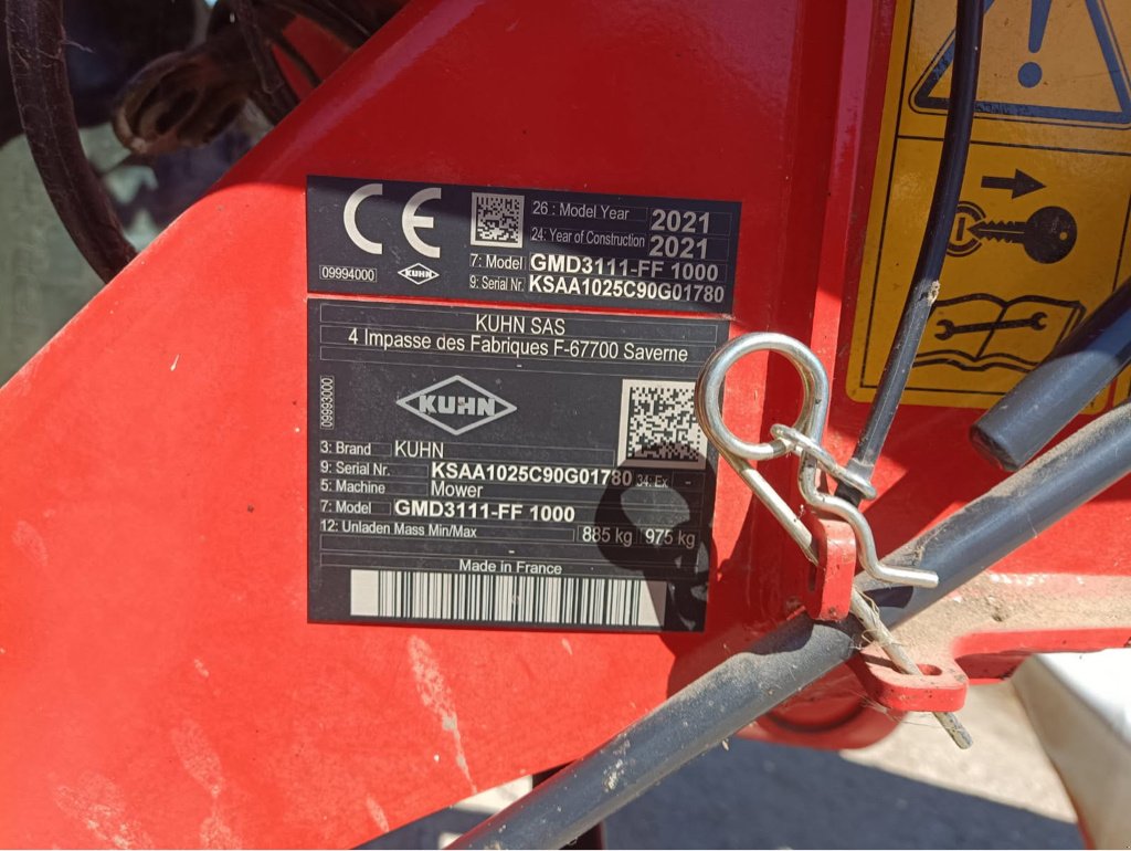 Mähwerk типа Kuhn GMD 3111-FF 1000, Gebrauchtmaschine в Calmont (Фотография 3)