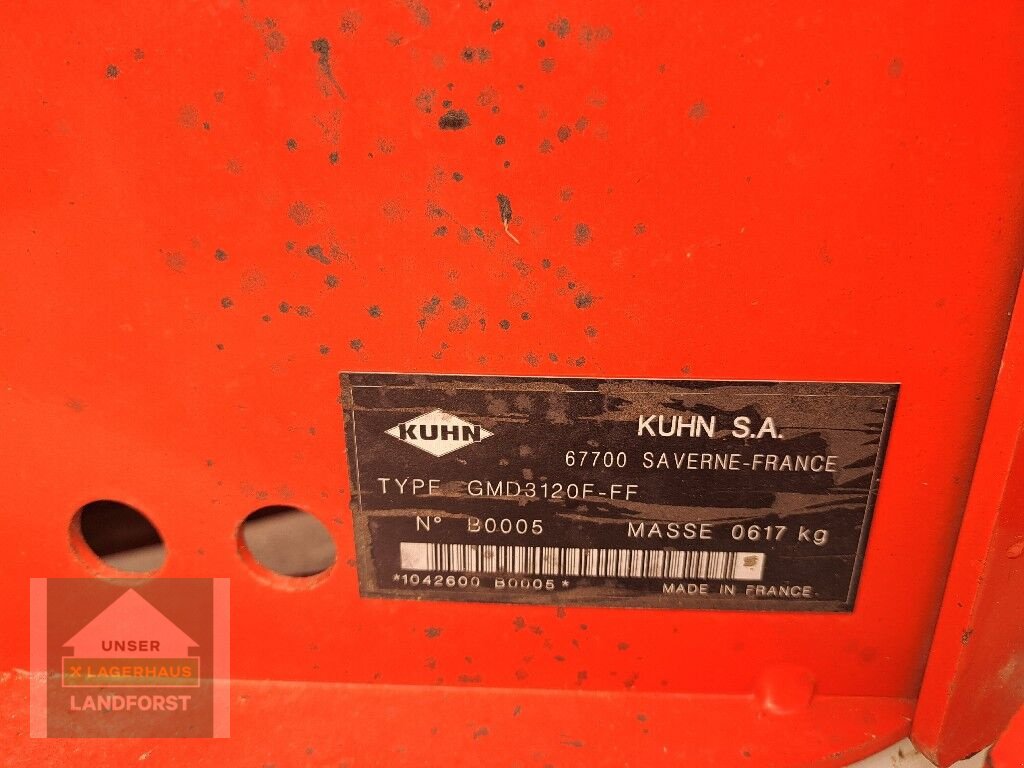 Mähwerk del tipo Kuhn GMD 3120 F-FF, Gebrauchtmaschine In Kapfenberg (Immagine 7)