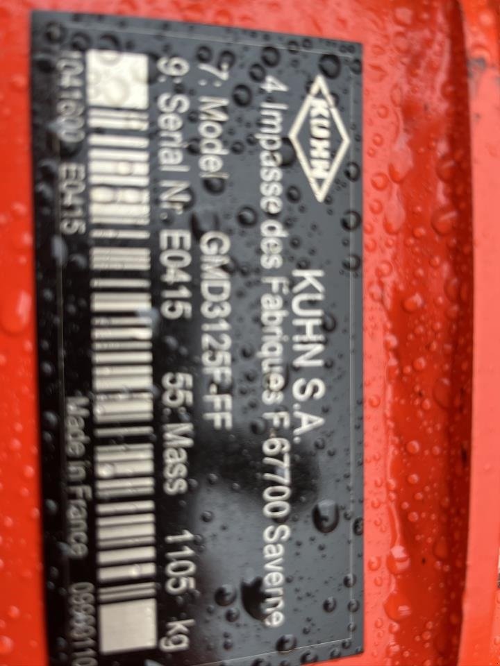 Mähwerk van het type Kuhn GMD 3125 F, Gebrauchtmaschine in Skjern (Foto 7)