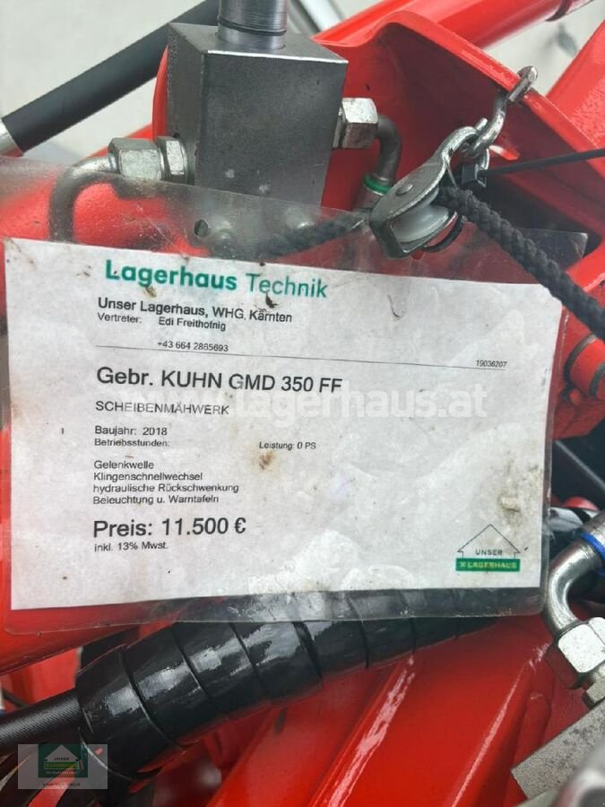 Mähwerk of the type Kuhn GMD 350 FF, Gebrauchtmaschine in Klagenfurt (Picture 2)