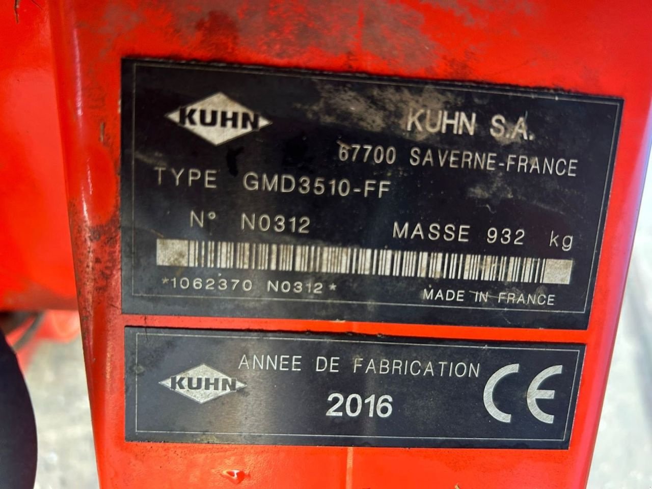 Mähwerk typu Kuhn GMD 3510-FF, Gebrauchtmaschine w Joure (Zdjęcie 11)