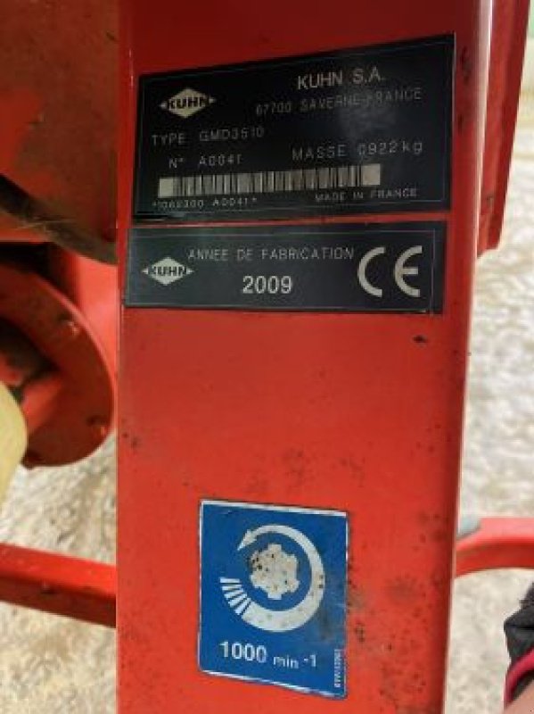 Mähwerk tipa Kuhn GMD 3510, Gebrauchtmaschine u VELAINES (Slika 2)