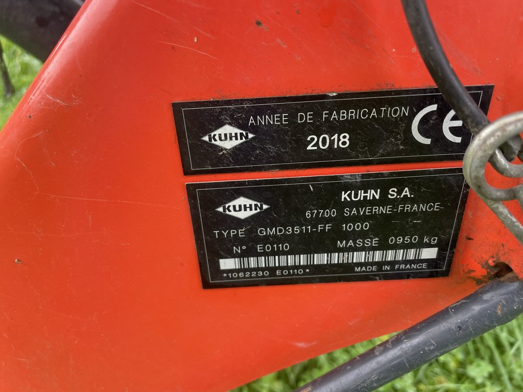 Mähwerk des Typs Kuhn GMD 3511-FF 1000, Gebrauchtmaschine in JOSSELIN (Bild 4)