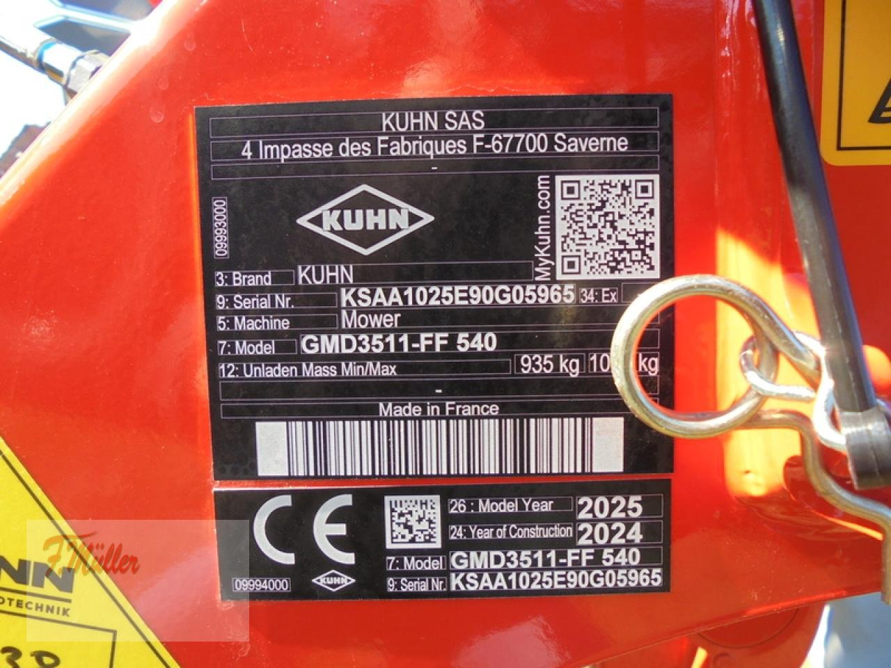 Mähwerk of the type Kuhn GMD 3511 FF 540, Neumaschine in Taaken (Picture 4)