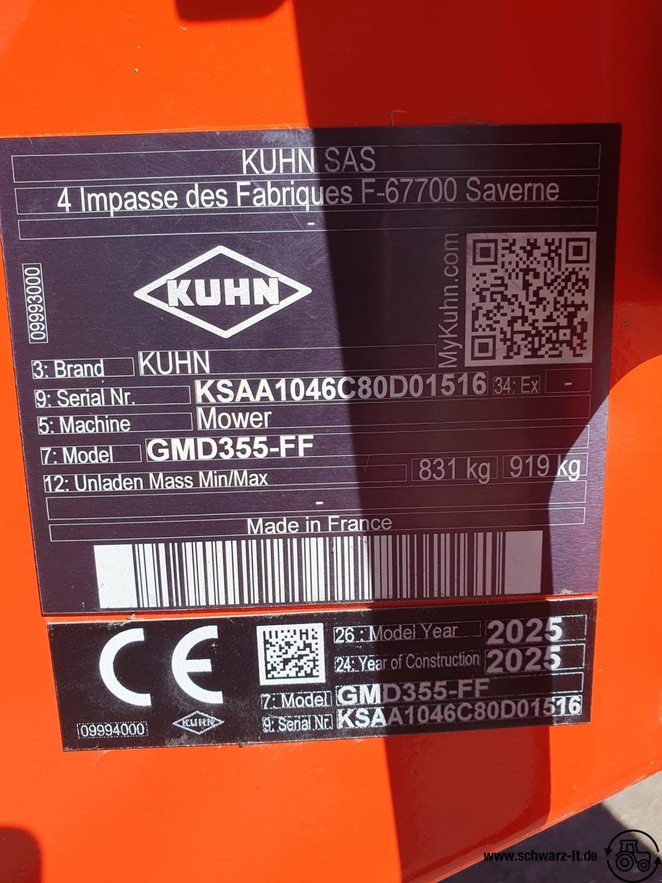 Mähwerk des Typs Kuhn GMD 355-FF, Neumaschine in Aspach (Bild 13)