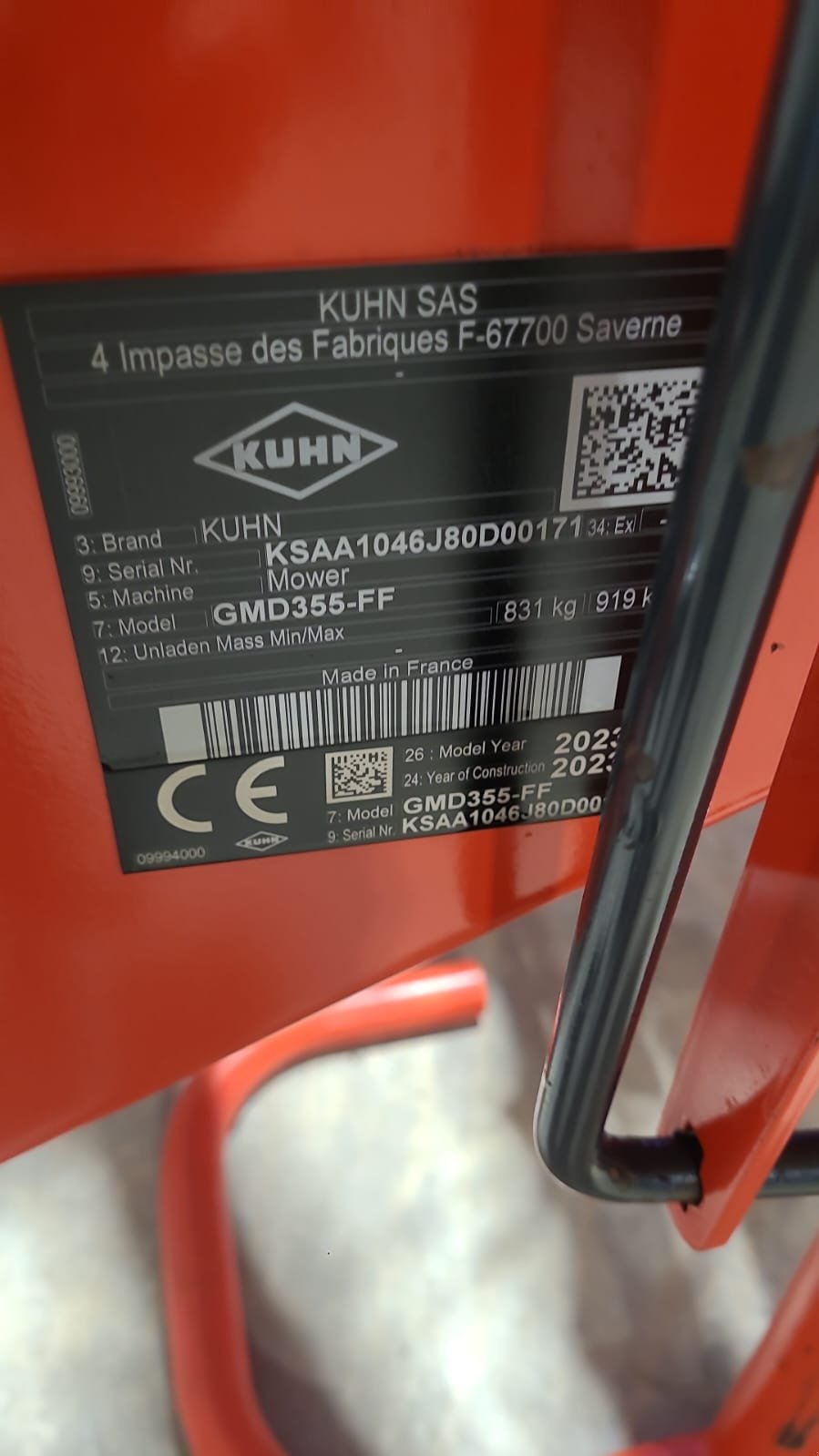 Mähwerk typu Kuhn GMD 355 FF, Gebrauchtmaschine v Amerang (Obrázek 5)