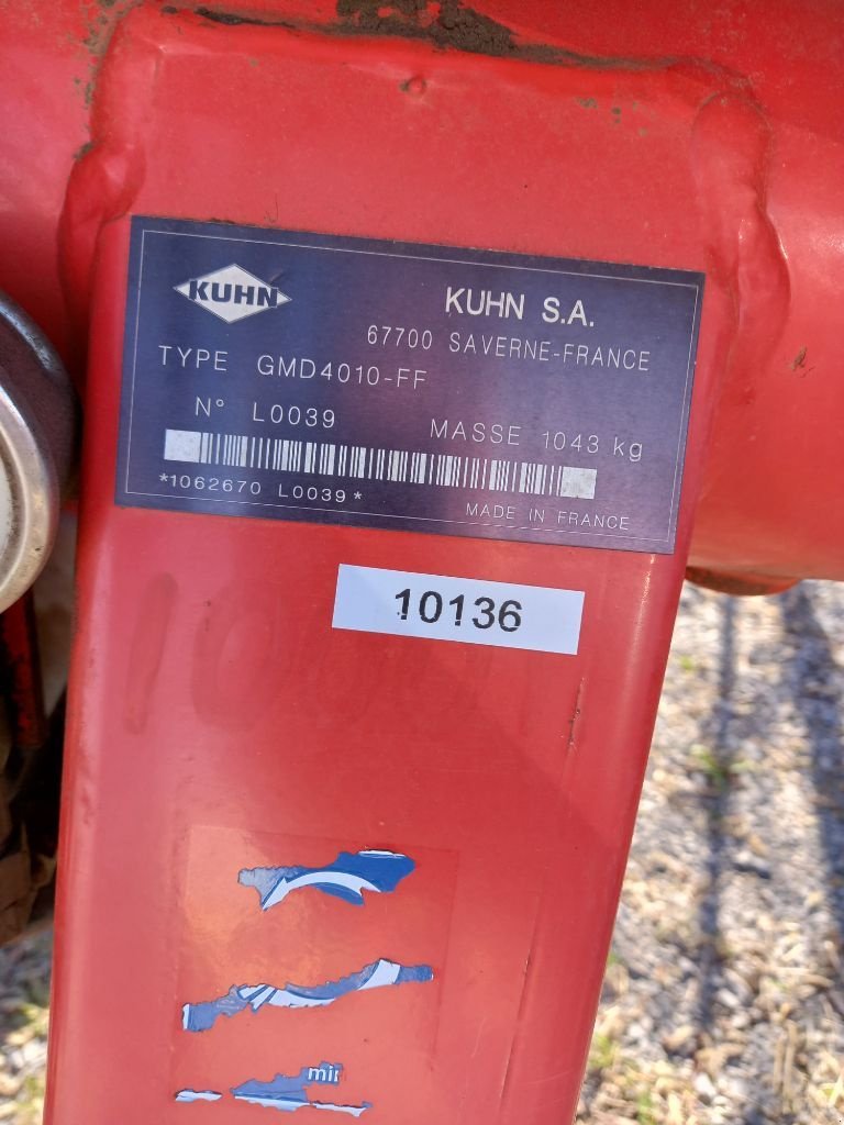 Mähwerk vrste Kuhn GMD 4010 FF, Gebrauchtmaschine v Calmont (Slika 8)