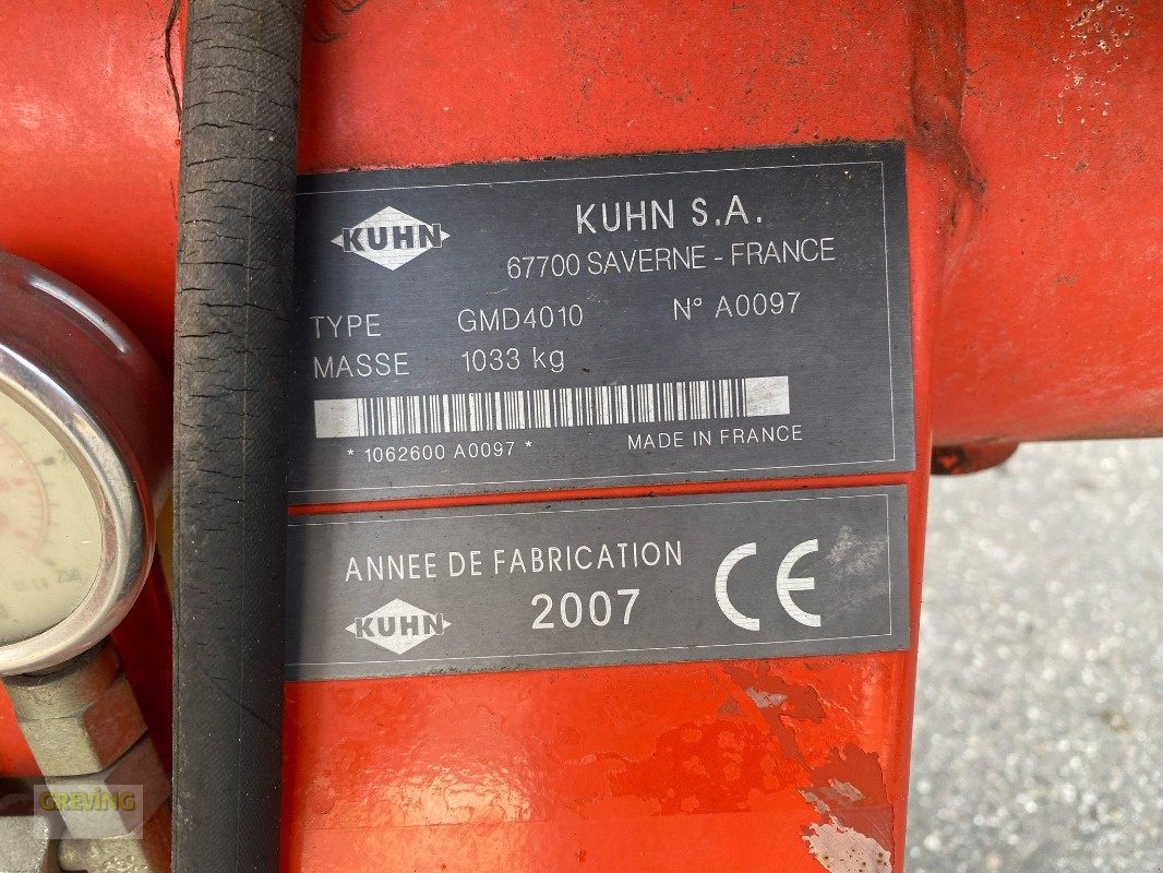 Mähwerk типа Kuhn GMD 4010 Lift Control, Gebrauchtmaschine в Ahaus (Фотография 11)