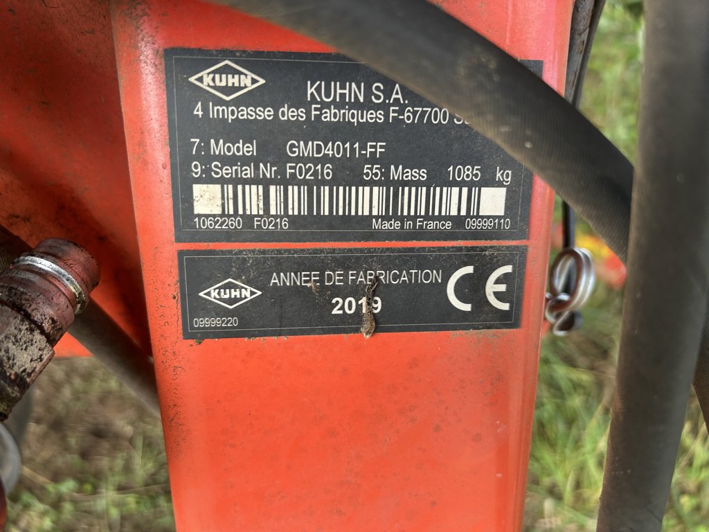 Mähwerk of the type Kuhn GMD 4011 FF, Gebrauchtmaschine in MEYMAC (Picture 10)