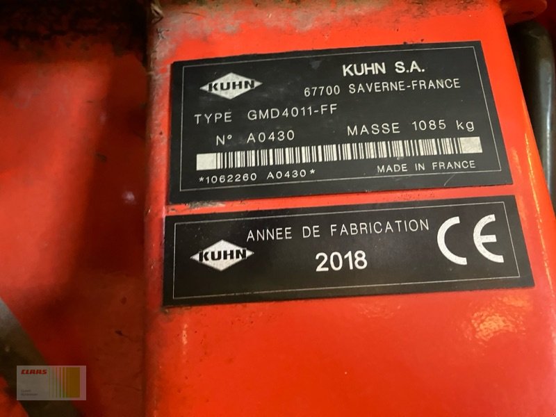 Mähwerk a típus Kuhn GMD 4011-FF, Gebrauchtmaschine ekkor: Sörup (Kép 2)