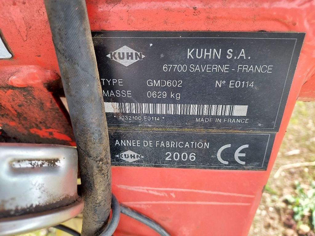 Mähwerk of the type Kuhn gmd 602, Gebrauchtmaschine in Saint-Priest-Taurion (Picture 4)