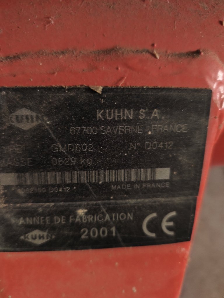 Mähwerk типа Kuhn Gmd 602, Gebrauchtmaschine в Calmont (Фотография 2)