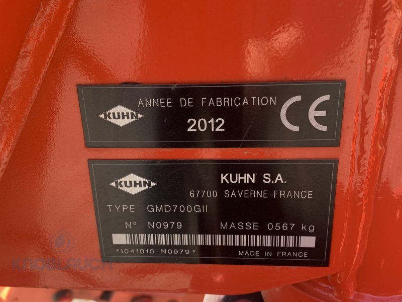 Mähwerk of the type Kuhn GMD 700 G II, Gebrauchtmaschine in Kandern-Tannenkirch (Picture 6)