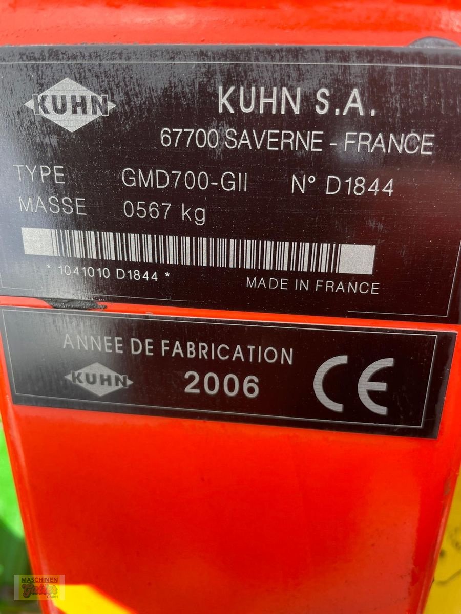 Mähwerk a típus Kuhn GMD 700 – G II, Gebrauchtmaschine ekkor: Kötschach (Kép 7)