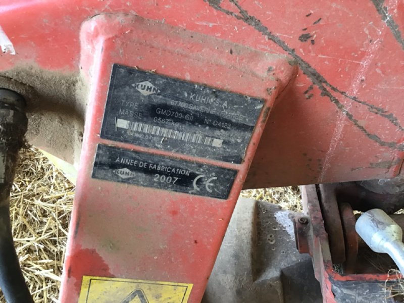 Mähwerk typu Kuhn GMD 700 GII, Gebrauchtmaschine v DIFFENBACH-LES-HELLIMER (Obrázek 7)