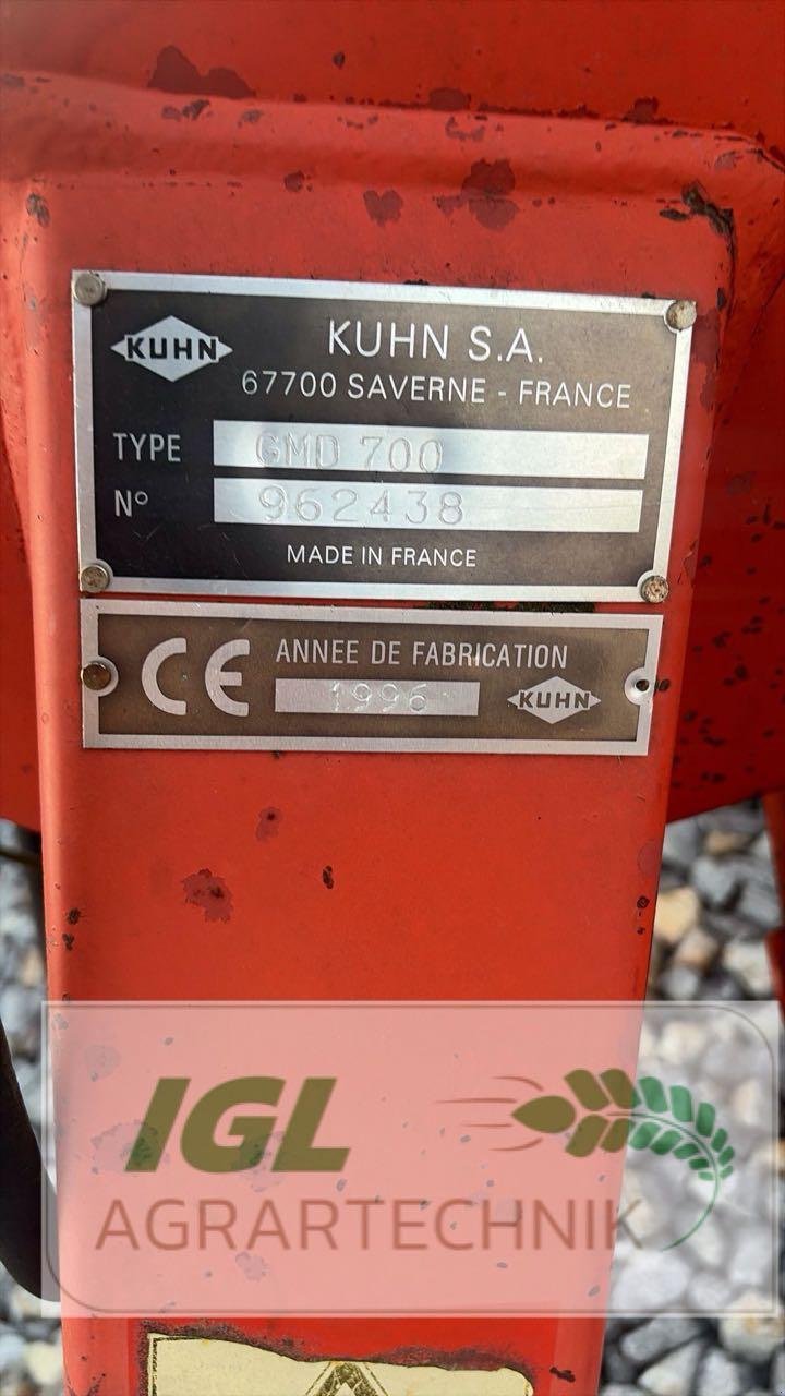 Mähwerk del tipo Kuhn GMD 700, Gebrauchtmaschine en Nabburg (Imagen 2)