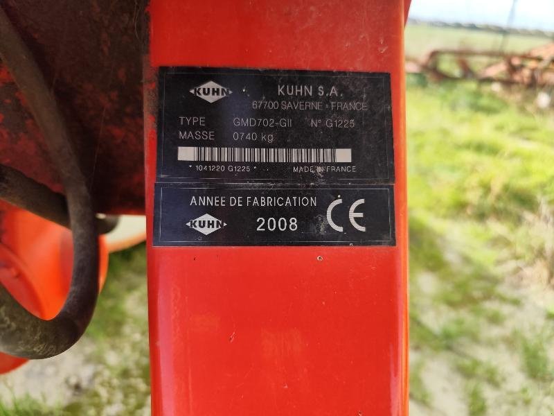 Mähwerk tipa Kuhn GMD 702 GII, Gebrauchtmaschine u VERDUN (Slika 6)