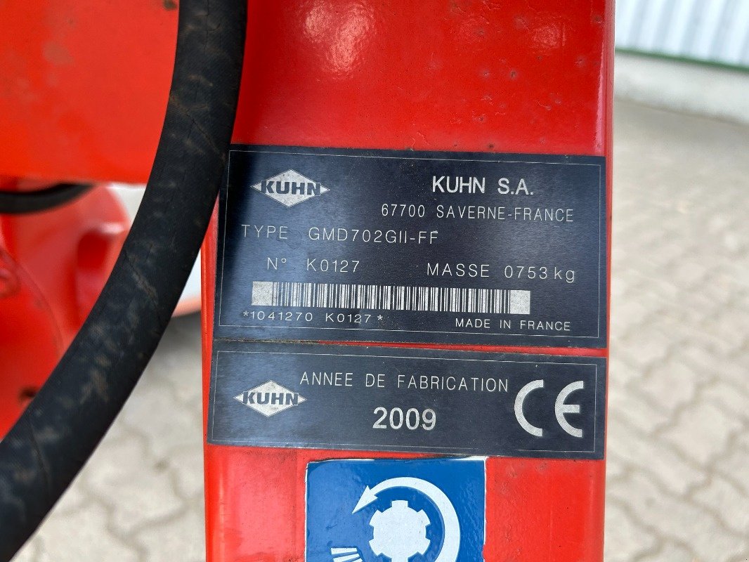Mähwerk Türe ait Kuhn GMD 702 GII, Gebrauchtmaschine içinde Sittensen (resim 10)