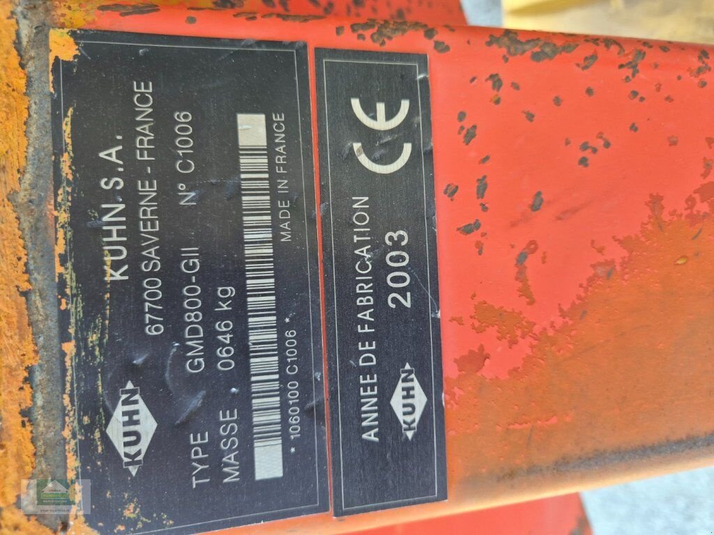 Mähwerk des Typs Kuhn GMD 800, Gebrauchtmaschine in Klagenfurt (Bild 4)