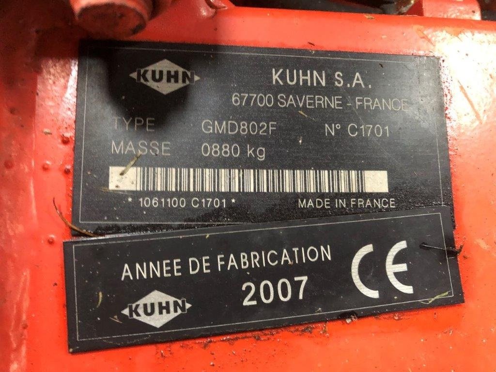 Mähwerk des Typs Kuhn GMD 802 F Knivbjælke lige renoveret, Gebrauchtmaschine in Tinglev (Bild 5)