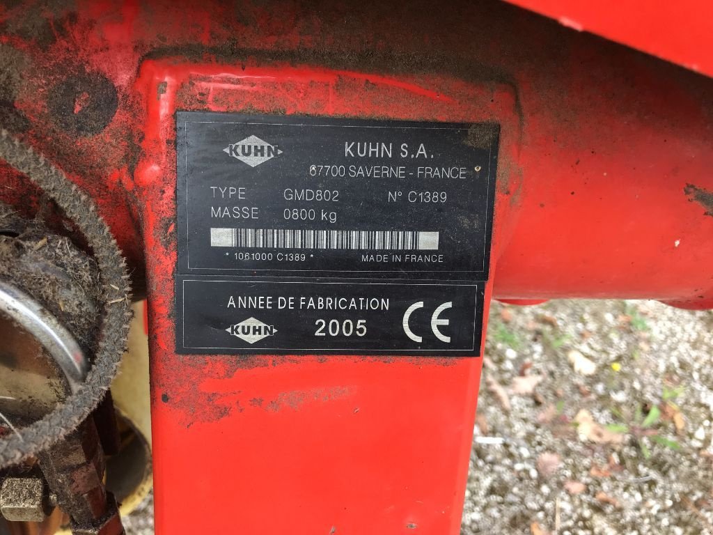 Mähwerk типа Kuhn Gmd 802 lift contrôle, Gebrauchtmaschine в MORLHON LE HAUT (Фотография 11)