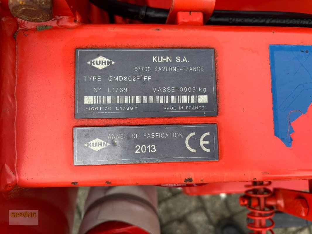 Mähwerk типа Kuhn GMD 802F-FF, Gebrauchtmaschine в Ahaus (Фотография 10)