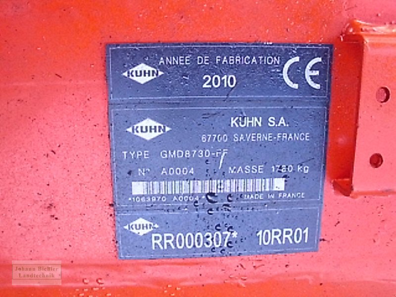 Mähwerk типа Kuhn GMD 8730, Gebrauchtmaschine в Unterneukirchen (Фотография 10)