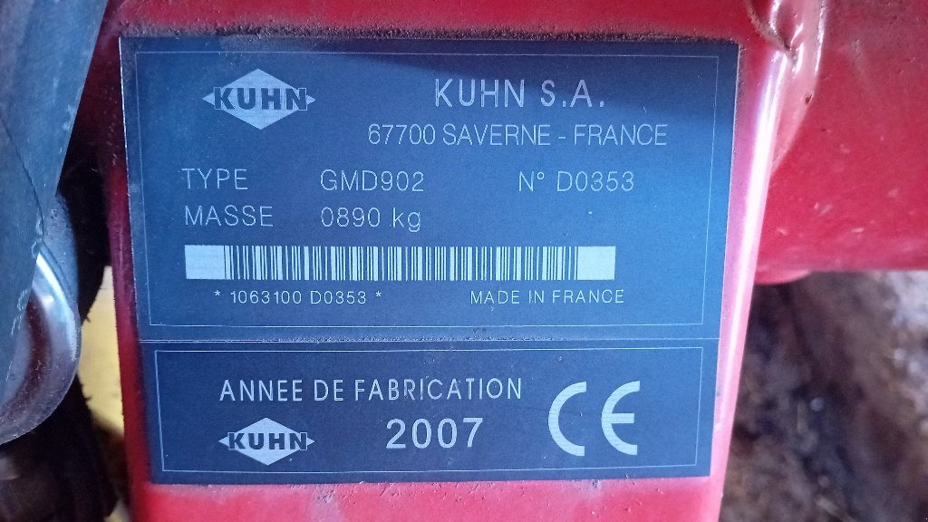 Mähwerk от тип Kuhn GMD 902, Gebrauchtmaschine в Calmont (Снимка 4)