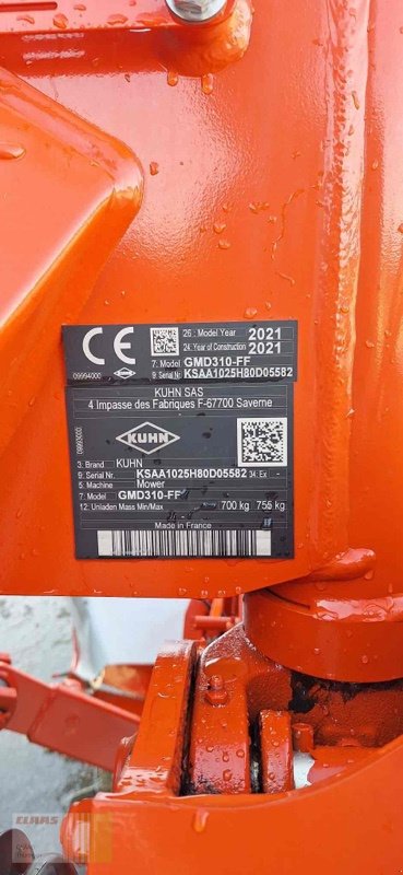 Mähwerk of the type Kuhn GMD310-FF, Gebrauchtmaschine in Vachdorf (Picture 4)