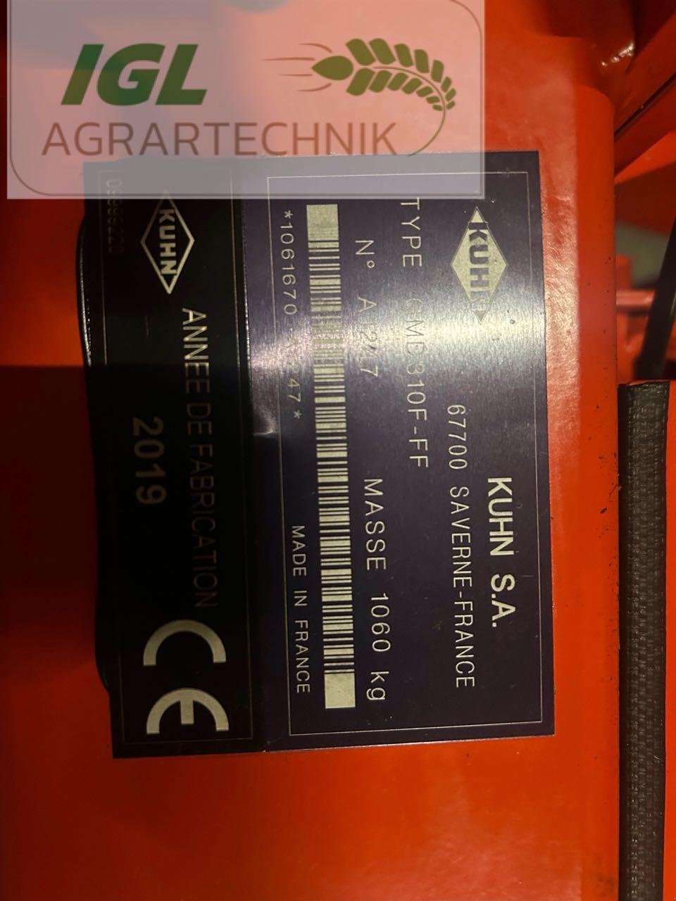 Mähwerk typu Kuhn GMD310F-FF, Gebrauchtmaschine w Nabburg (Zdjęcie 5)