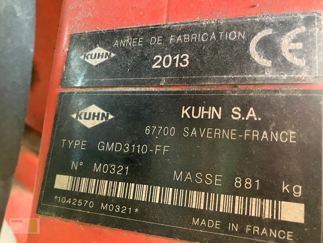 Mähwerk of the type Kuhn GMD3110, Gebrauchtmaschine in Sörup (Picture 2)