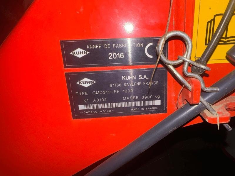 Mähwerk del tipo Kuhn GMD3111, Gebrauchtmaschine en ESCAUDOEUVRES (Imagen 5)