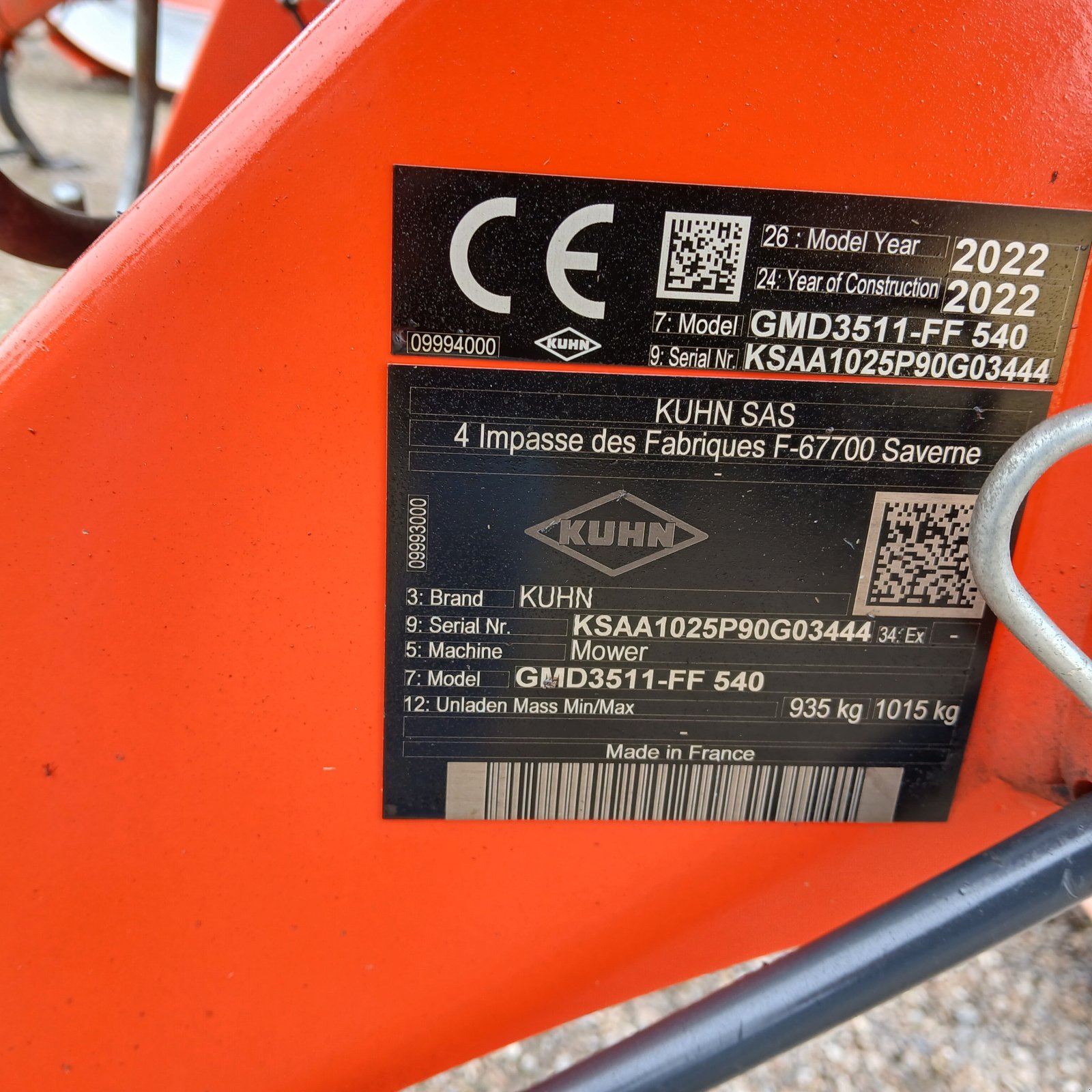 Mähwerk tip Kuhn GMD3511-FF, Gebrauchtmaschine in HERLIN LE SEC (Poză 5)