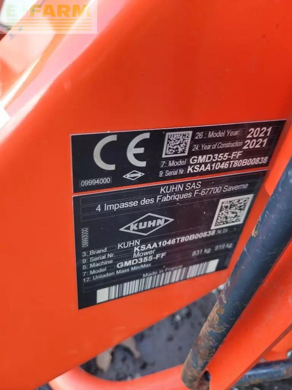 Mähwerk du type Kuhn gmd355, Gebrauchtmaschine en JULIENRUPT (Photo 7)