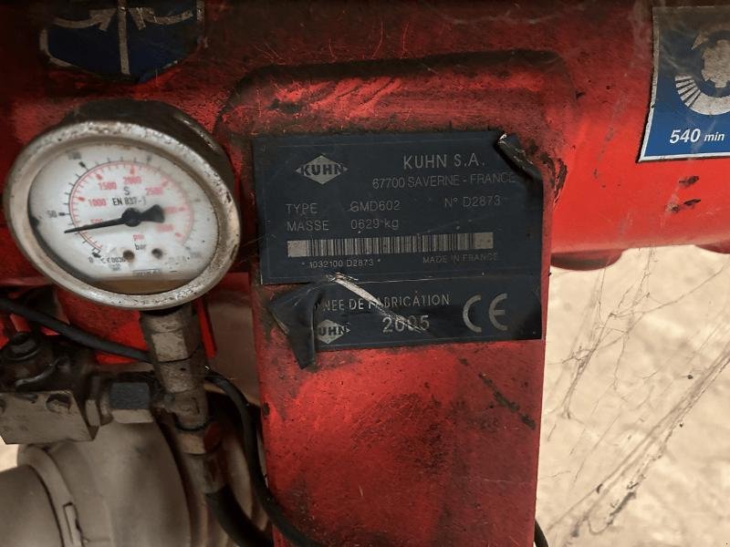 Mähwerk типа Kuhn GMD602, Gebrauchtmaschine в Richebourg (Фотография 7)