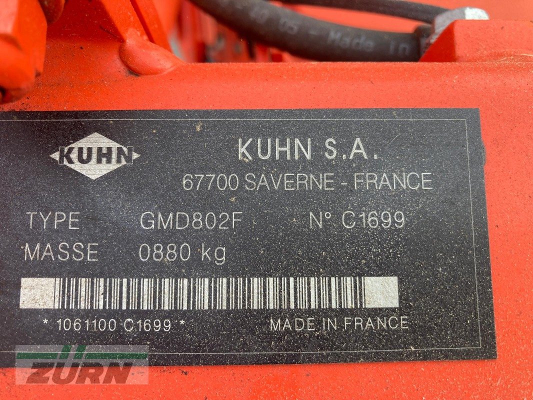 Mähwerk des Typs Kuhn GMD802F, Gebrauchtmaschine in Kanzach (Bild 15)