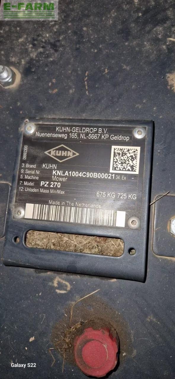 Mähwerk del tipo Kuhn Kuhn PZ 270, Gebrauchtmaschine en Hamburg (Imagen 2)