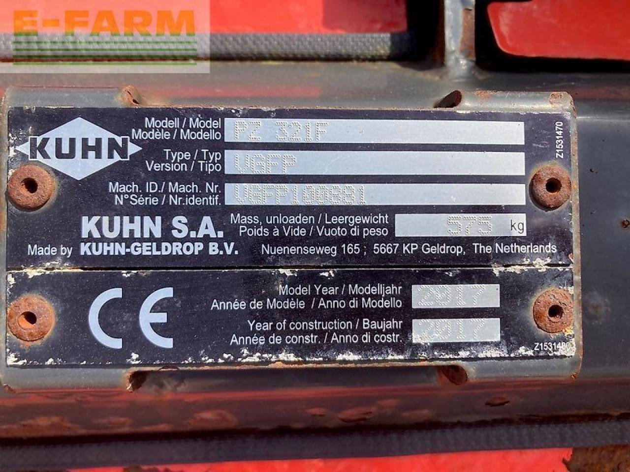 Mähwerk van het type Kuhn pz960 triplemaaierset, Gebrauchtmaschine in gg VEGHEL (Foto 5)